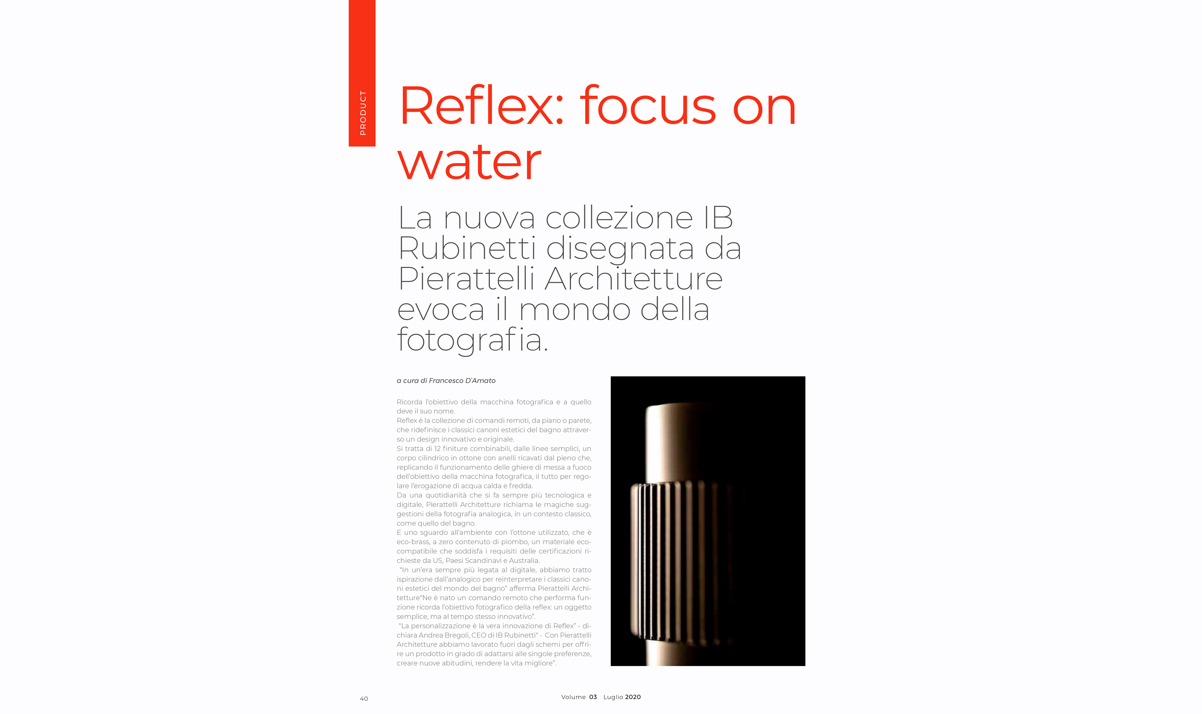 Reflex Design Lifestyle IB Rubinetti studio architettura firenze product design