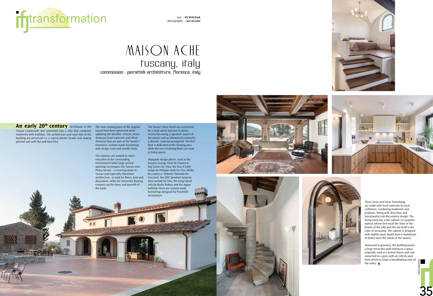 Pierattelli Architetture - Studio architettura firenze - aricolo su Maison Ache - Ijj magazine - villa in toscana - lavori di ristrutturazione edilizia