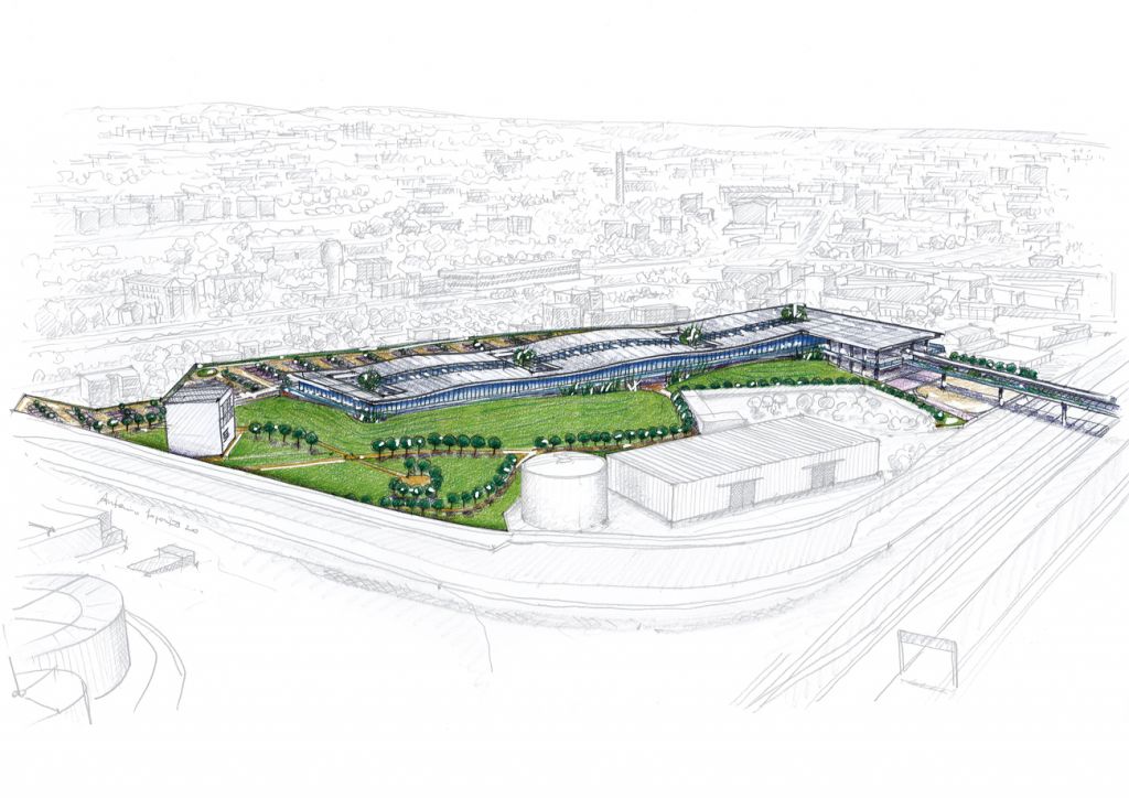 Pierattelli Architetture - studio architettura firenze - studio di architettura - architettura sostenibile - progetto di architettura - concept architettura - edificio sostenibile - polo di convergenza turistica - civitavecchia porto - the wave - schizzo architettura