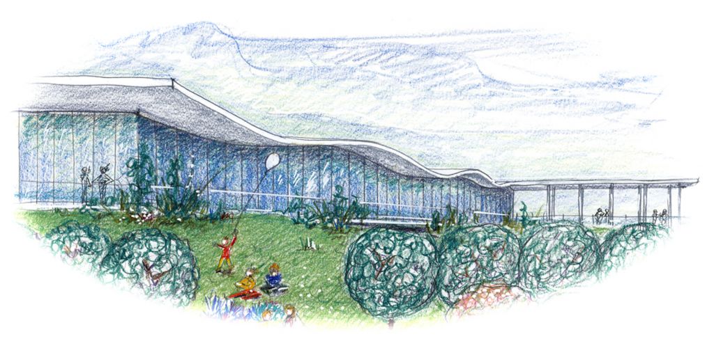 Pierattelli Architetture - studio architettura firenze - studio di architettura - architettura sostenibile - progetto di architettura - concept architettura - edificio sostenibile - polo di convergenza turistica - civitavecchia porto - the wave - schizzo architettura