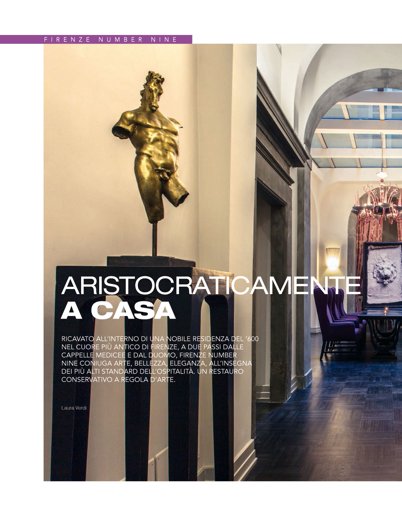 articolo su hotel number nine copertina